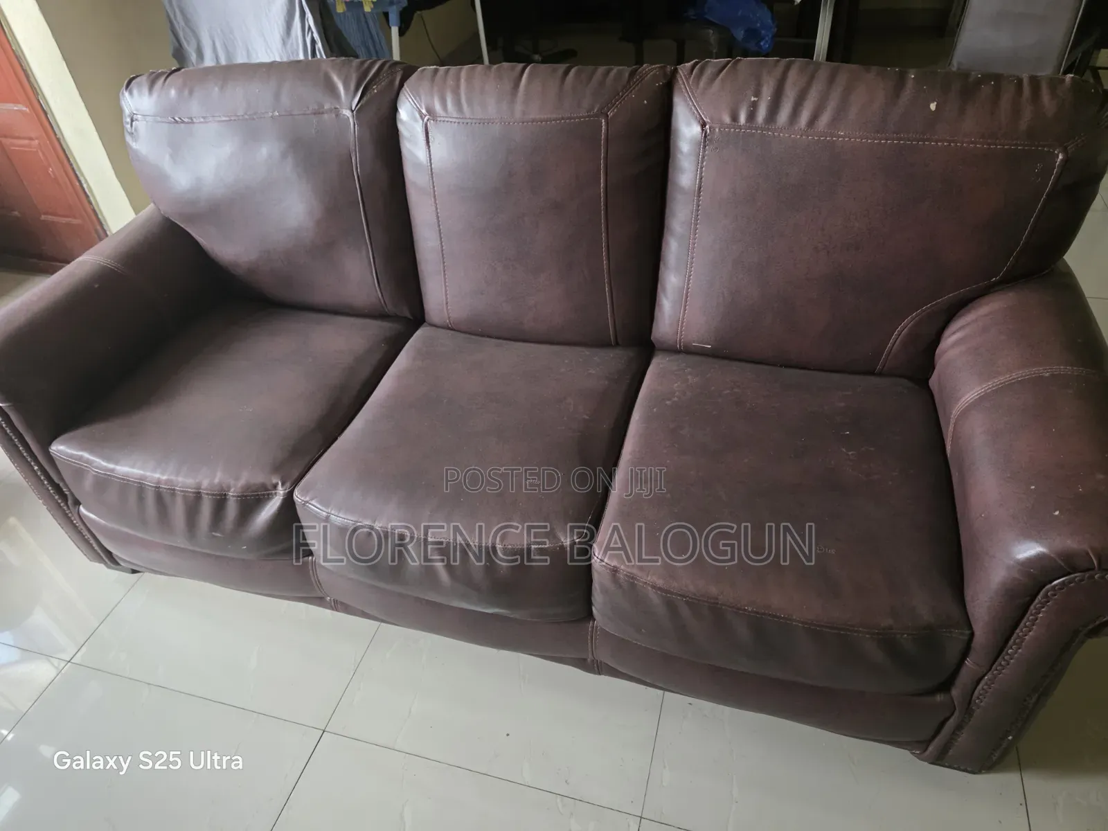 7 Sitter Leather Couch