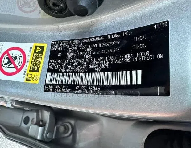 Toyota Highlander 2017 Gray