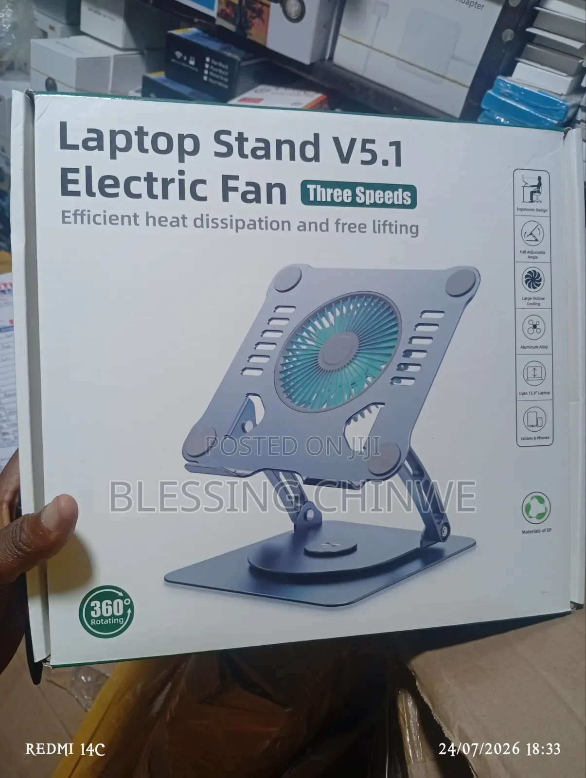 Laptop Stand V5.1 Electric Fan