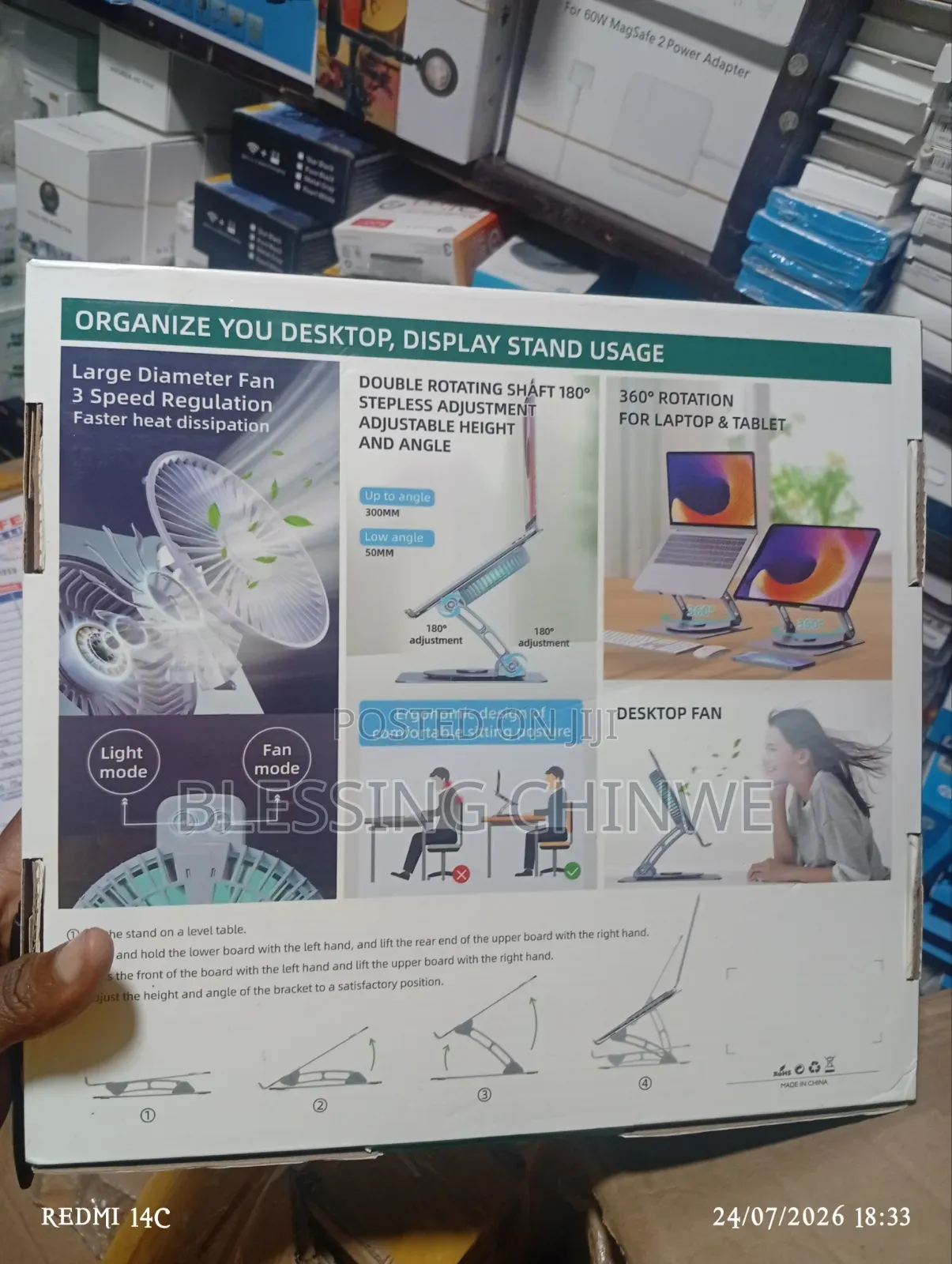 Laptop Stand V5.1 Electric Fan