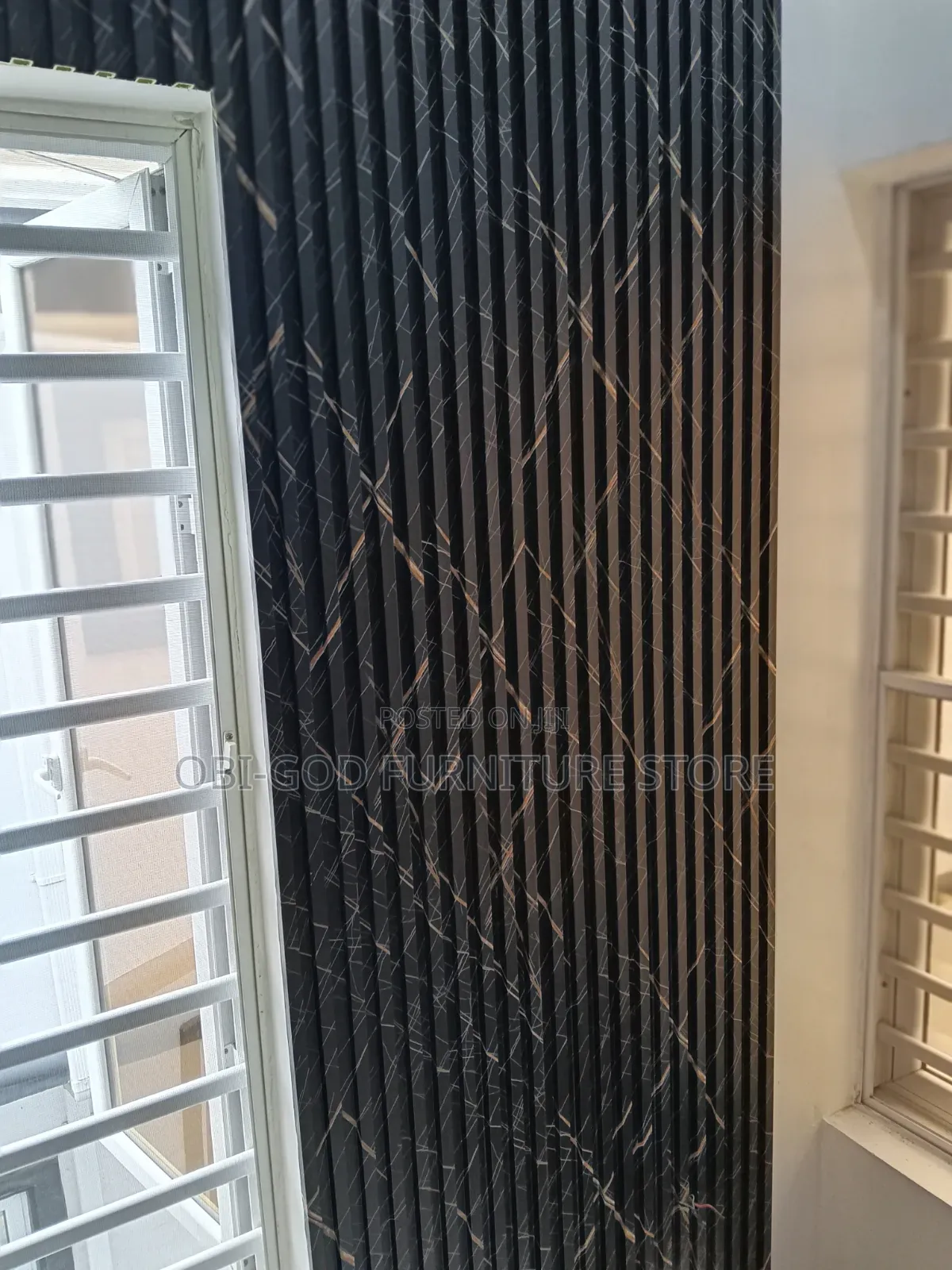 Modern 3D PVC Wall Panel / Fluted Marble Wall Design