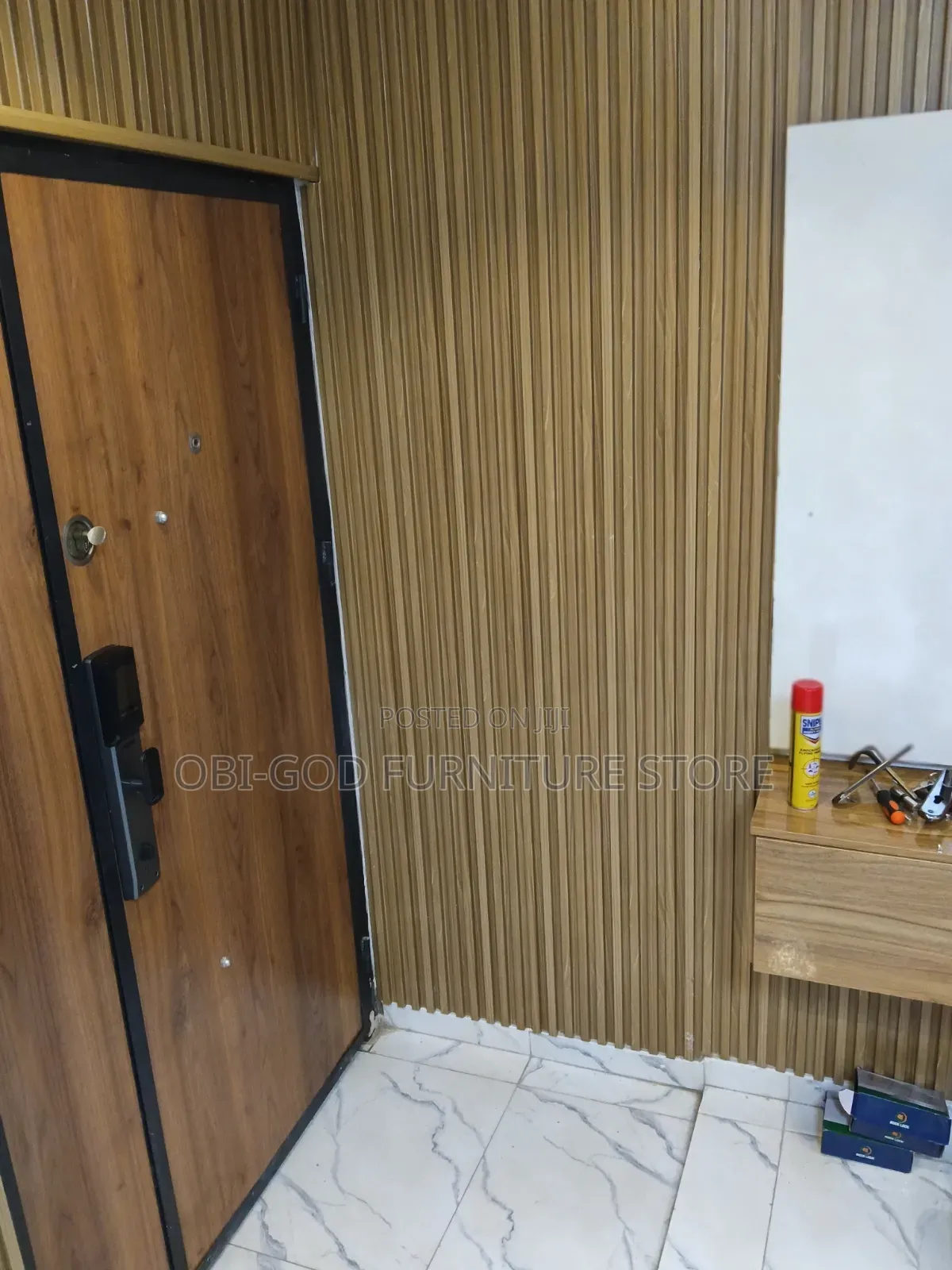Modern 3D PVC Wall Panel / Fluted Marble Wall Design