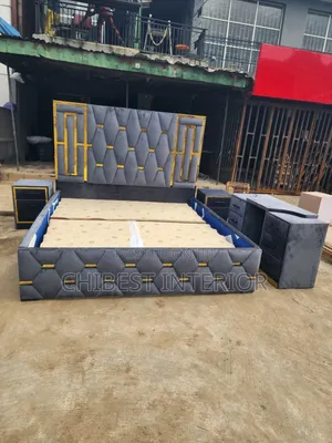Brand New 6by6 Grey Coloured Set of Bed.