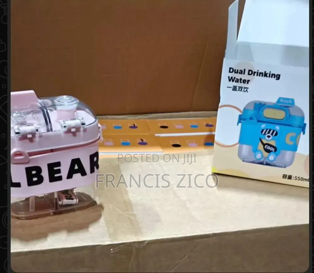 Dual Drinking Bear Water Bottle