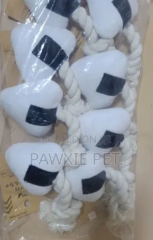 8 in 1 Cherry Shape Squeaky Toy With Rope