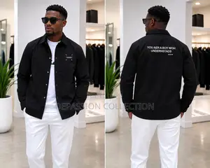 Premium Black Casual Overshirt for Men