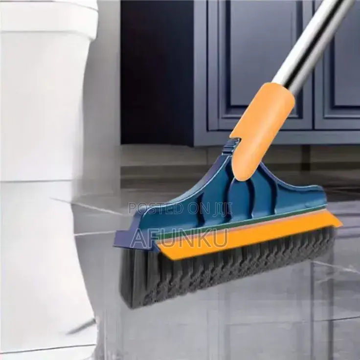 2in1 Long Handle Multi Purpose Adjustable Cleaning Brush With Wiper.