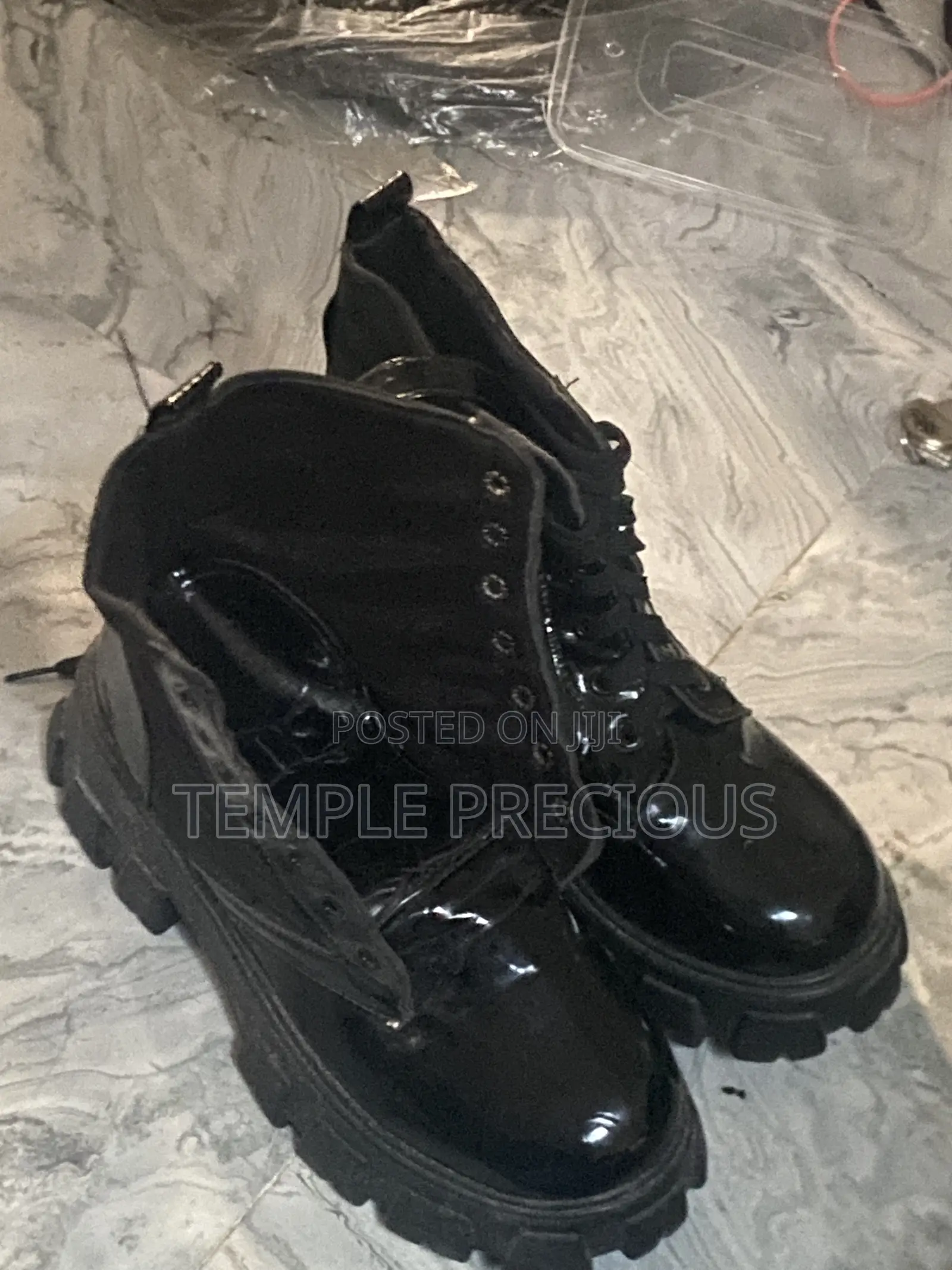 Boot Shoe With a Pocket Beside It