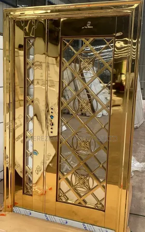 Golden Glass Security Door