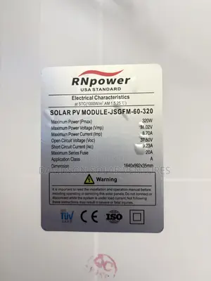 320w RNpower Mono Crystalline Solar Panel