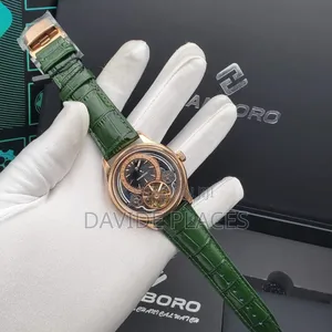Hanboro Automatic Tourbillon Engine, Leather Wristwatch