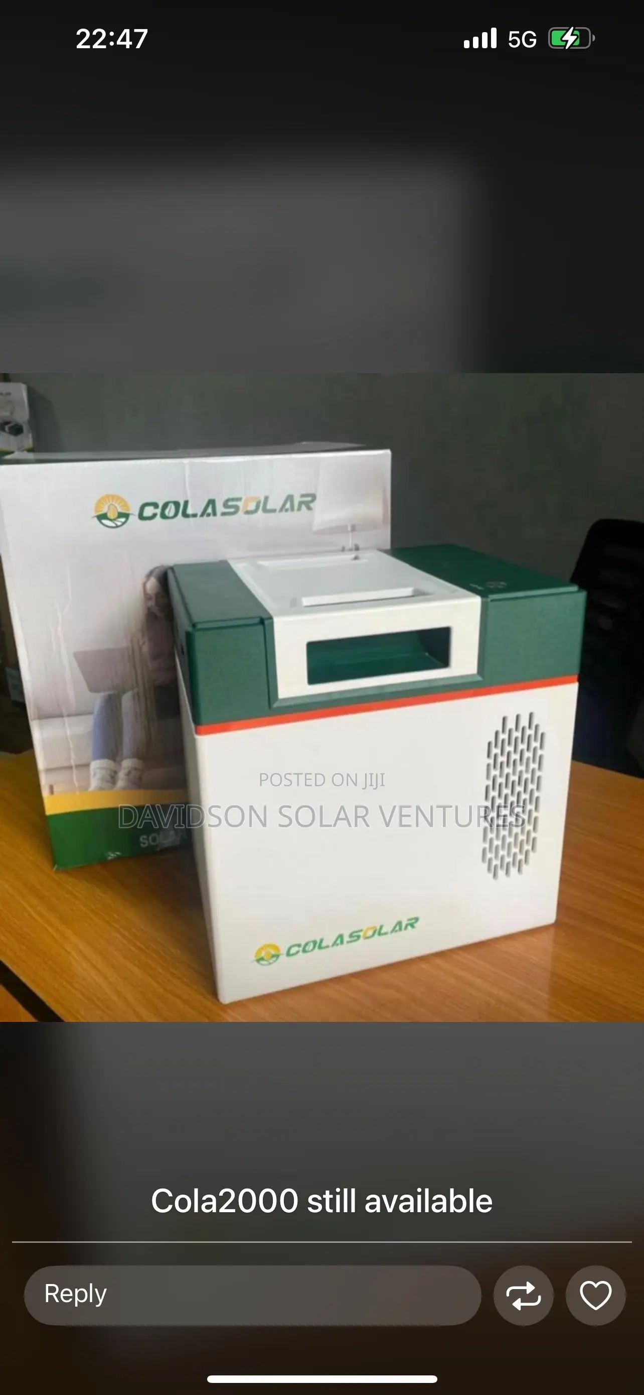 2kwh 1000w Cola Solar Generator