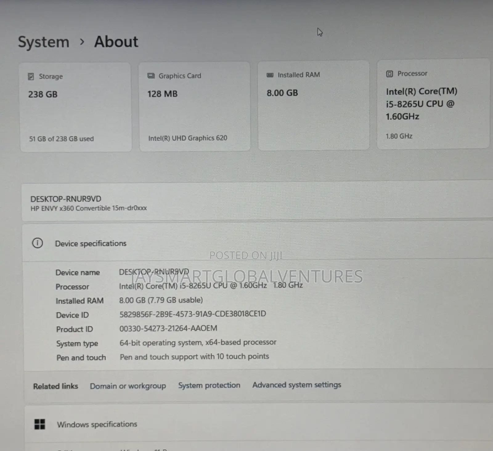 Laptop HP Envy 15t 8GB Intel Core i5 SSD 256GB