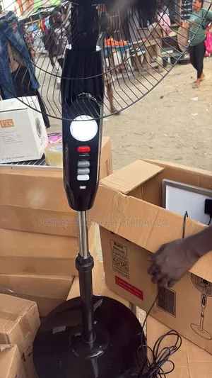 Charweek Solar Rechargeable Standing Fan