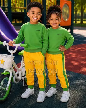 Green Yellow Matching Twin Outfit