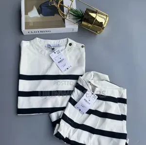 Nautical Striped Oversized Tee Shorts