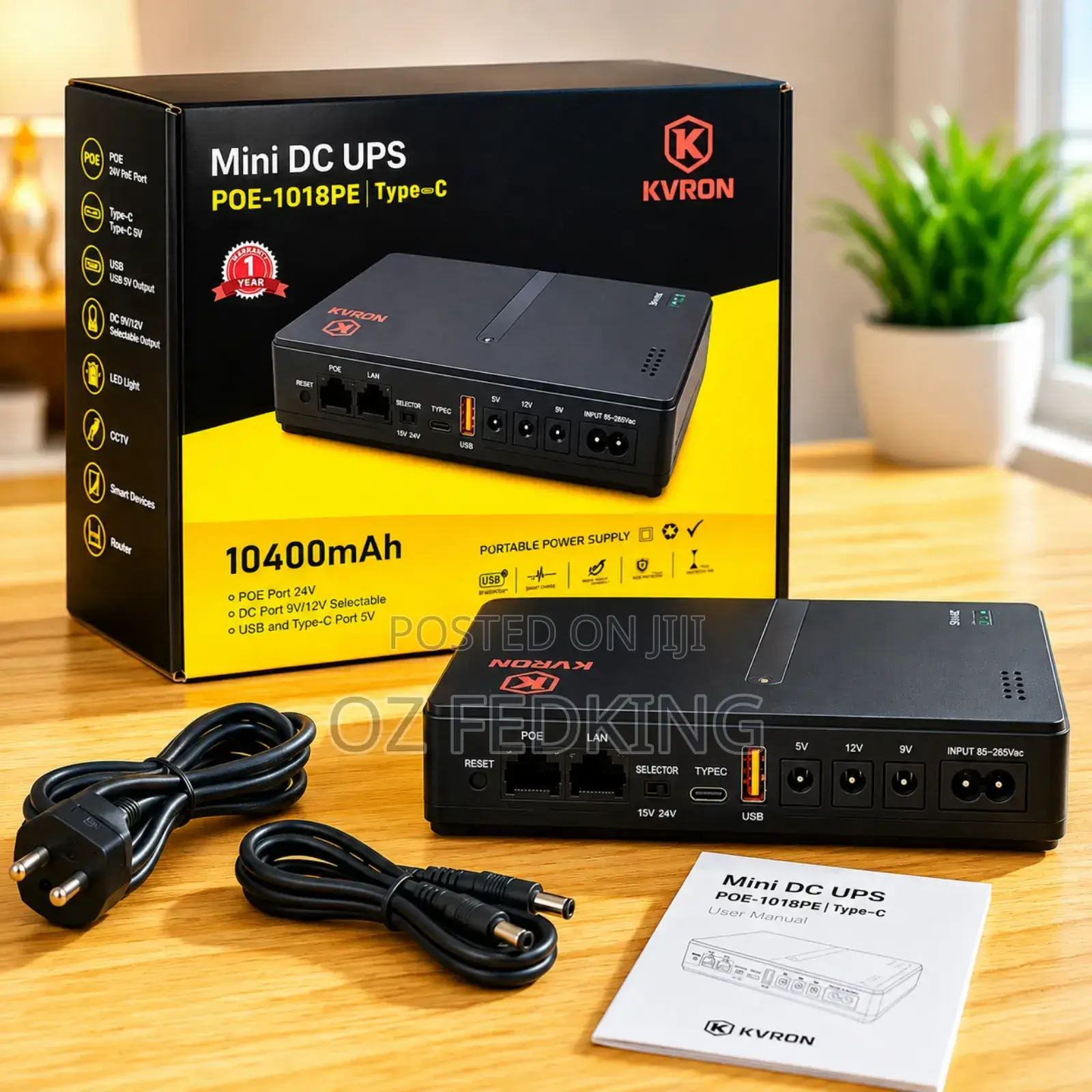 Kvron Mini Dc Ups 10400mah