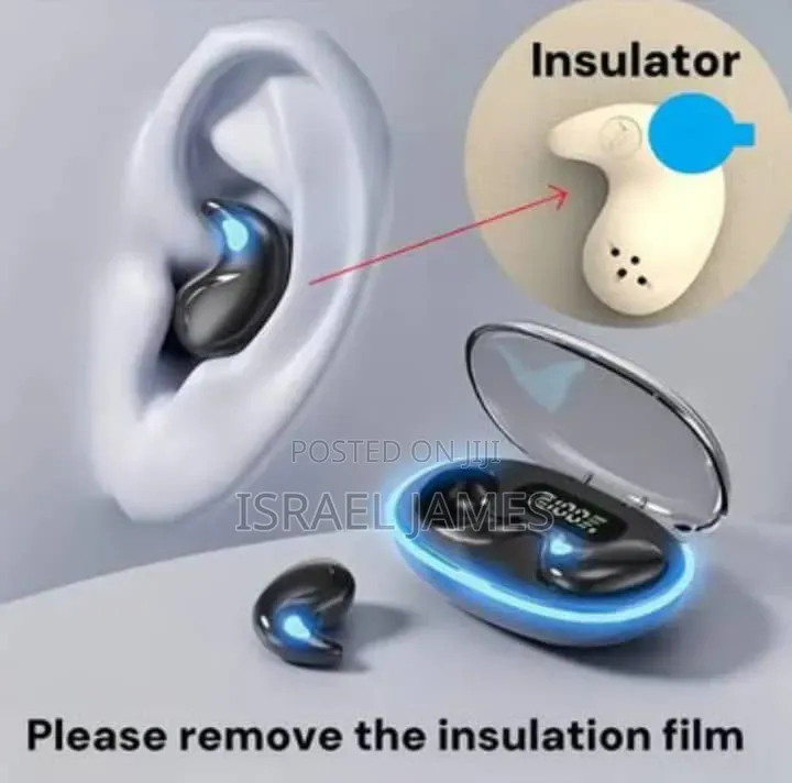 Brand New Mini Sleep Earbuds With LED Case