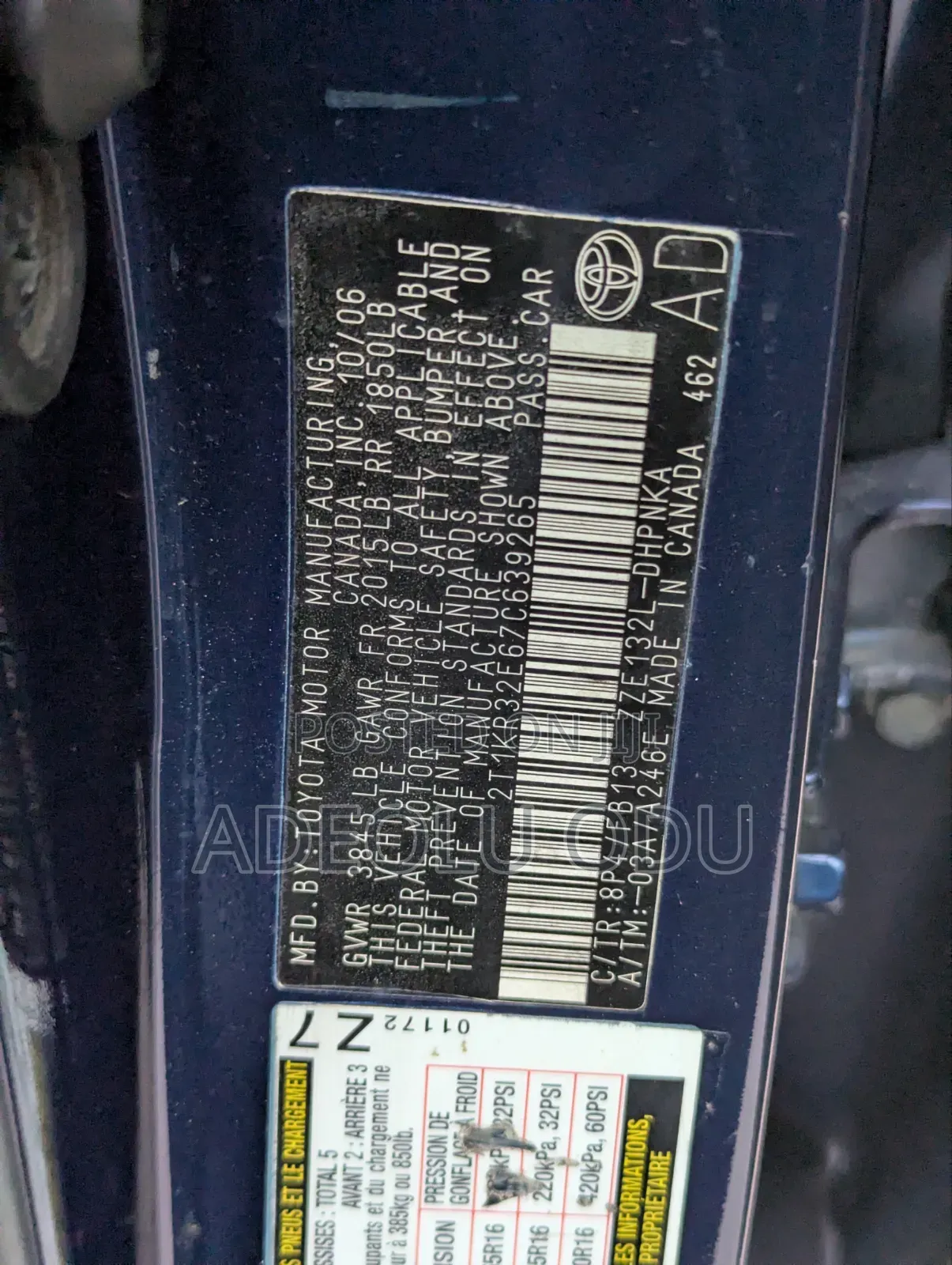 Toyota Matrix 2007 Blue