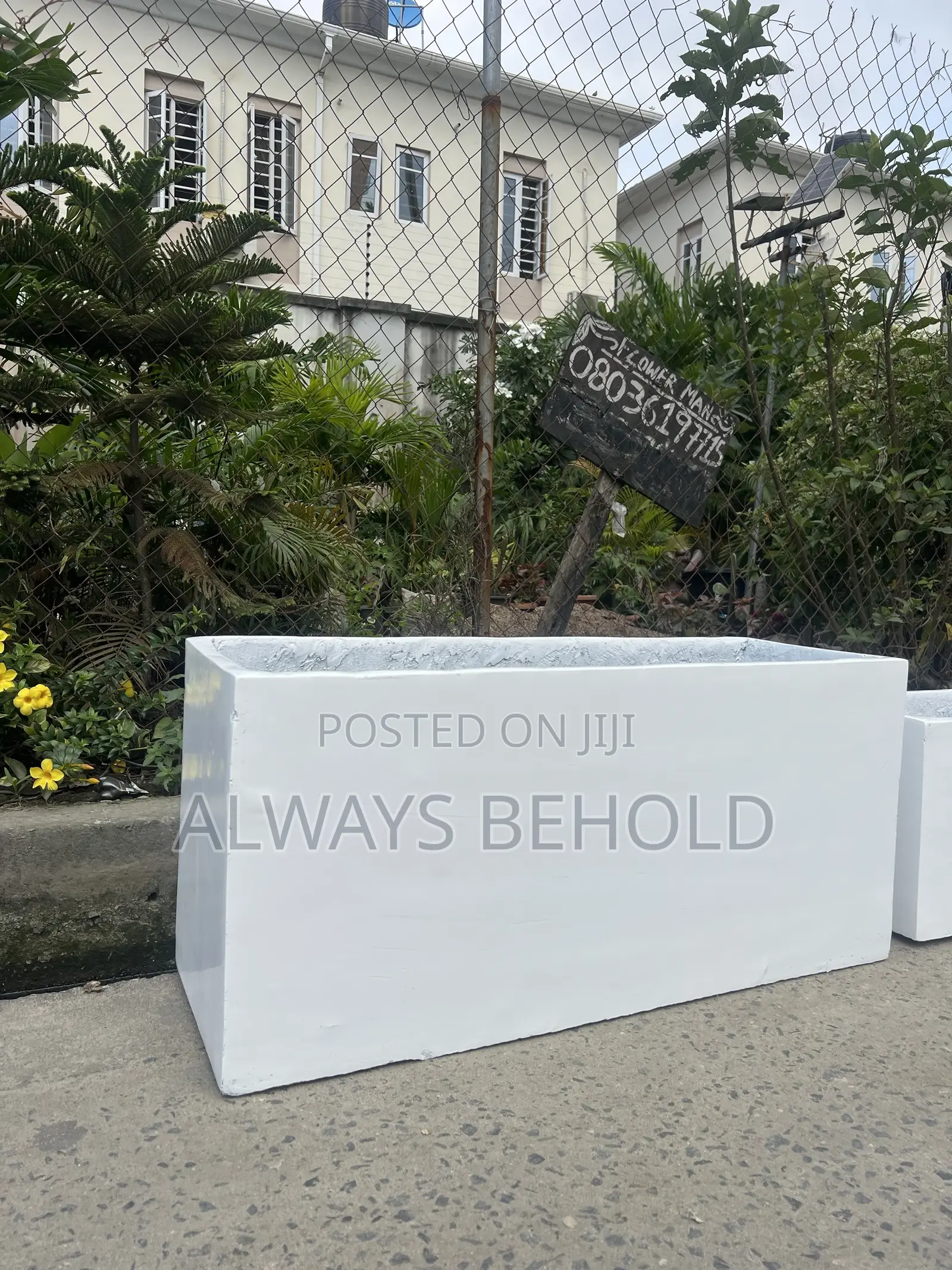 Rectangular Trough Concrete Planter
