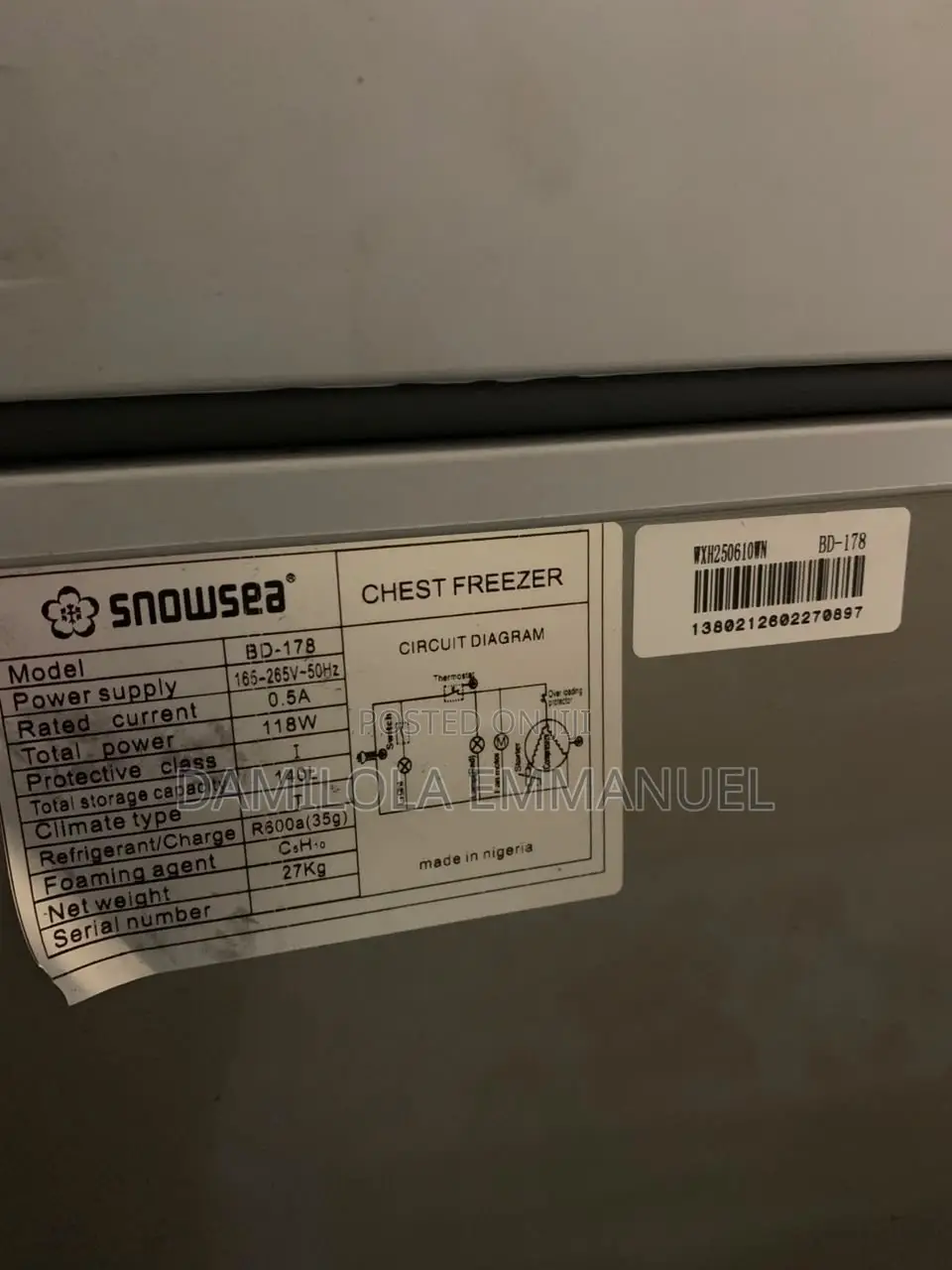Snowsea Deep Freezer