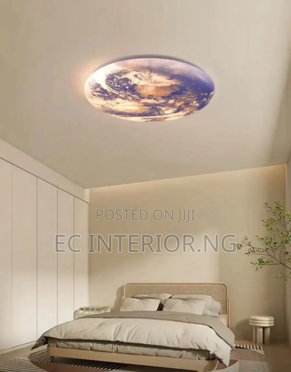 Creative Moon Blue Planet Ceiling
