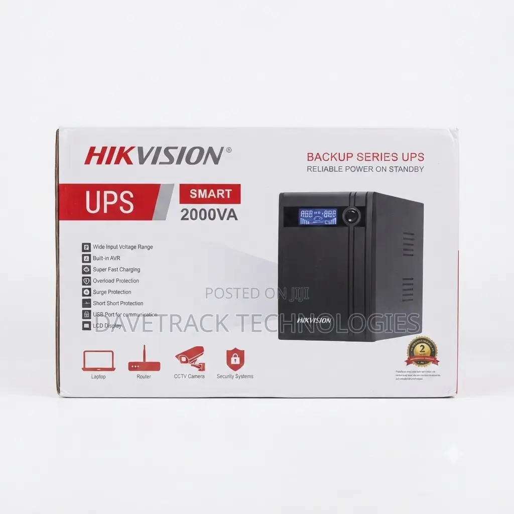 Hikvision 2000VA / 1200W Line-Interactive UPS – DS-UPS2000(O-STD)