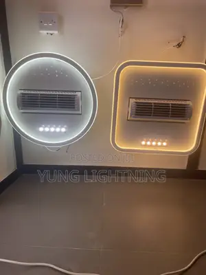 Bladeless LED Ceiling Fan Light With Spotlights Starry Sky Design