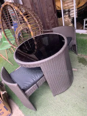 Rattan Table With Two Seaters