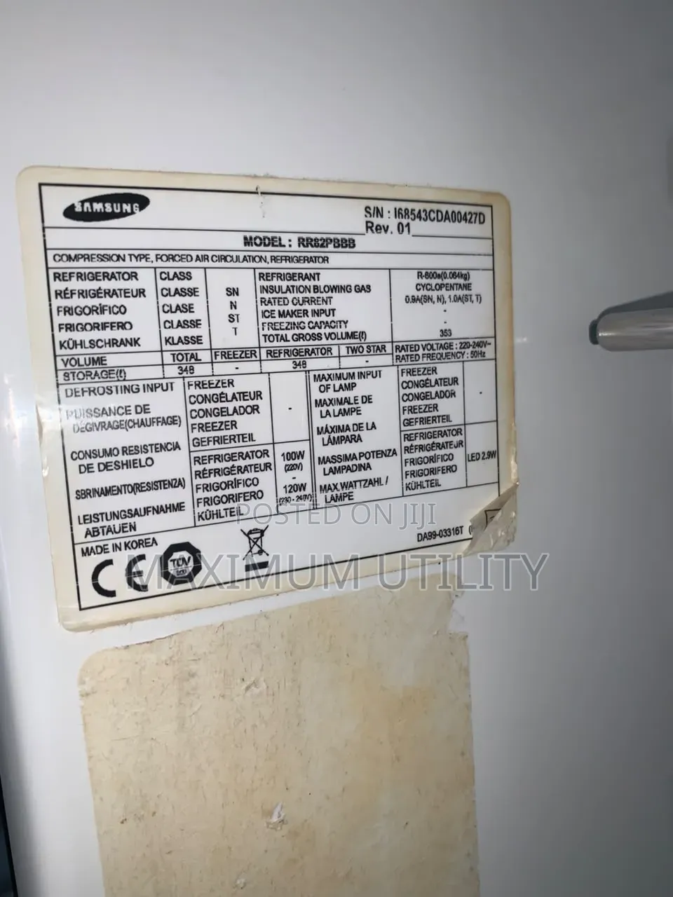 Samsung 1 Door 348 Liters Refrigerator