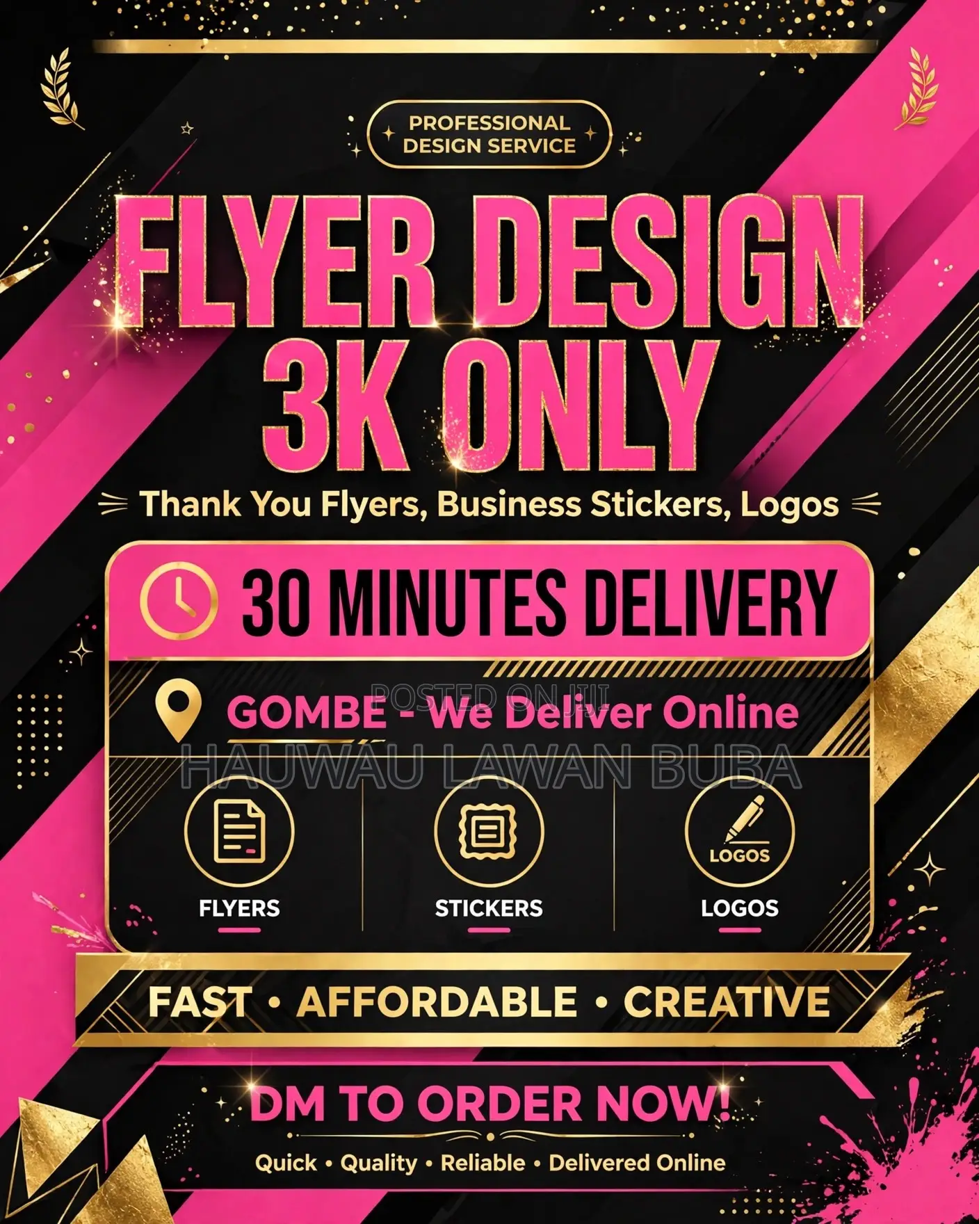Flyer Design Only - 30 Minutes Delivery