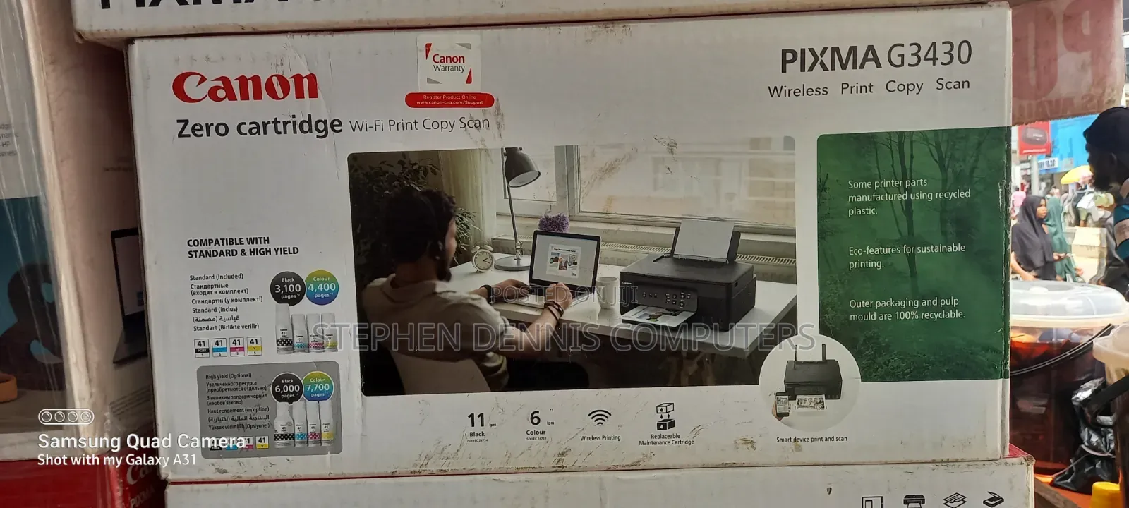 PIXMA G3430 Wireless Zero Cartridge Printer