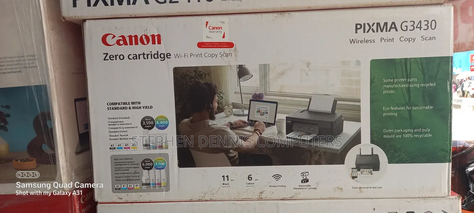 PIXMA G3430 Wireless Zero Cartridge Printer