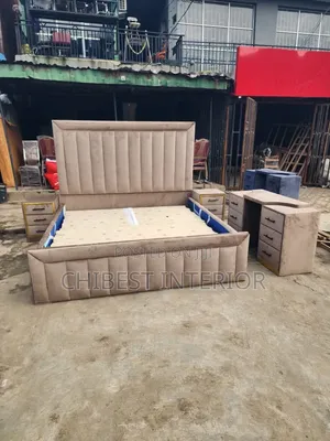 Luxury 6by6 Bed With Side Drawers and Vanity Table