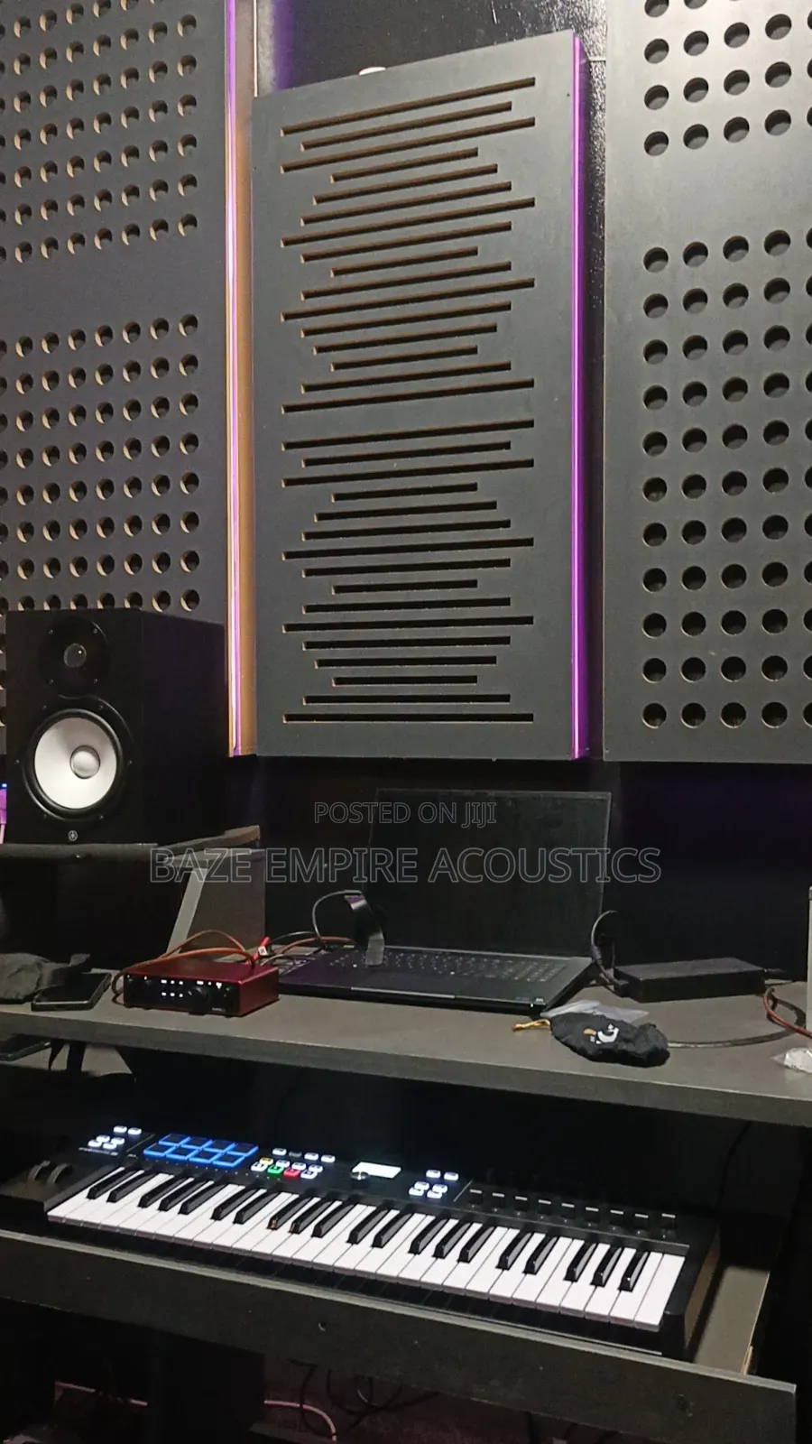 Diffused Acoustic Panels Studio Design