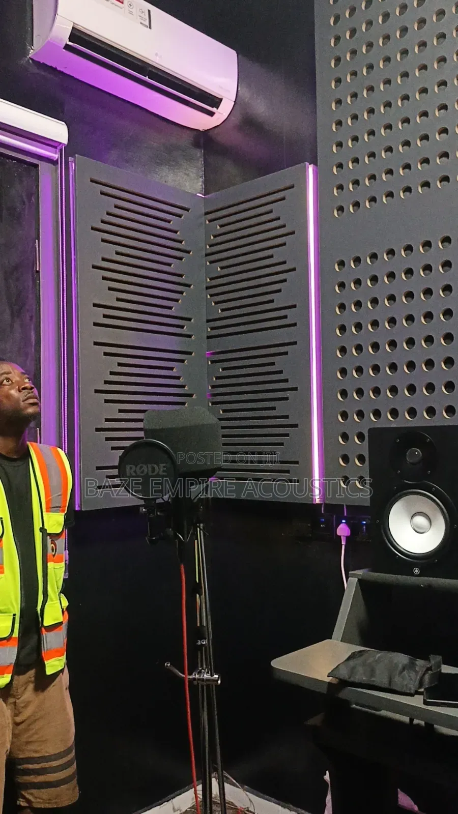 Diffused Acoustic Panels Studio Design