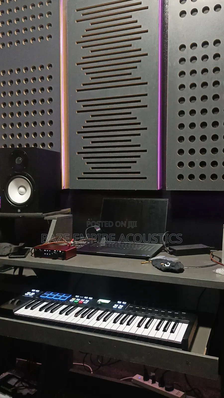 Diffused Acoustic Panels Studio Design