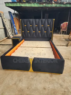 High Quality Bed Frame With a Side Cupboard