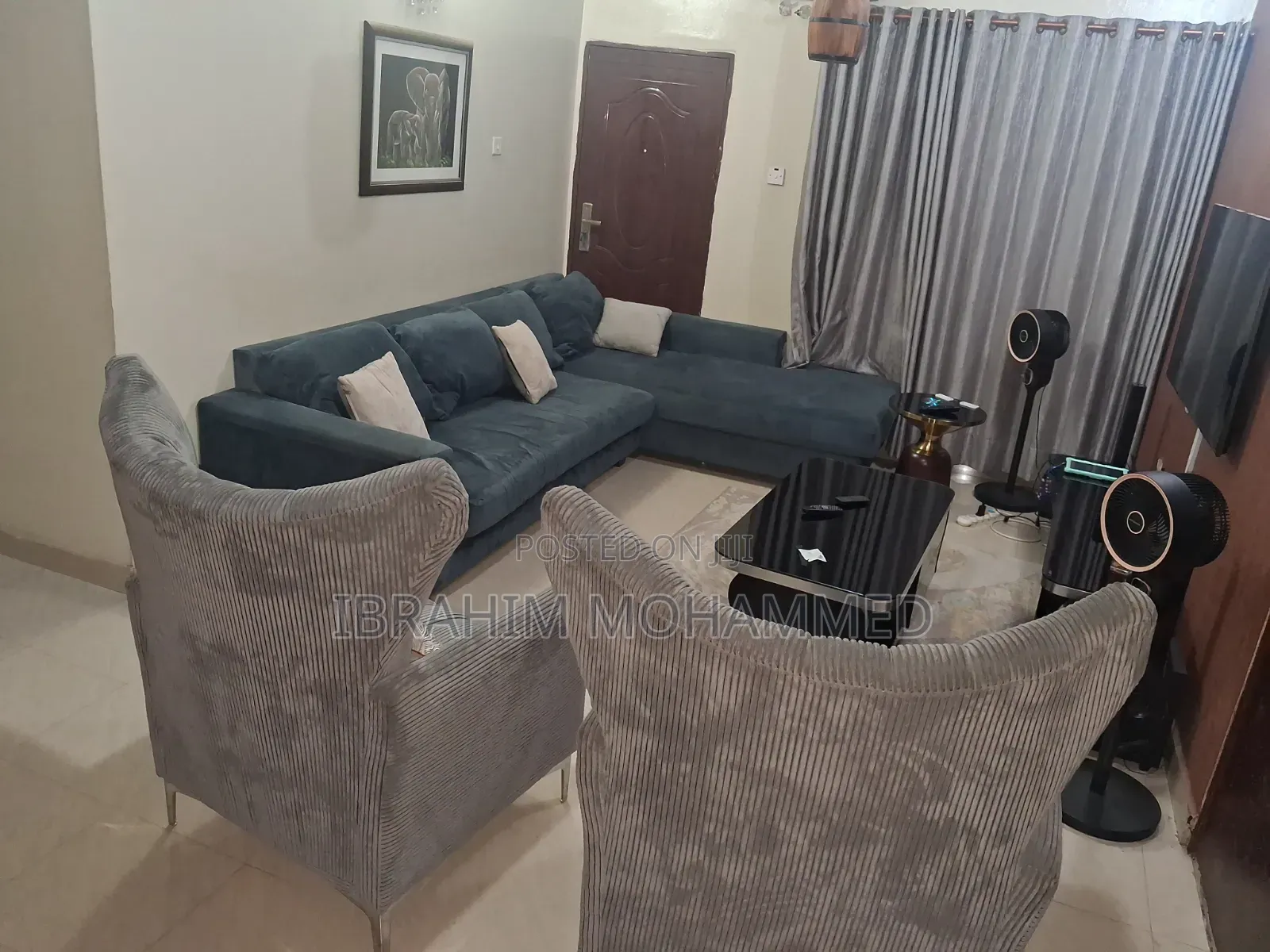 5 Seat Sofa With 2 Single Chairs