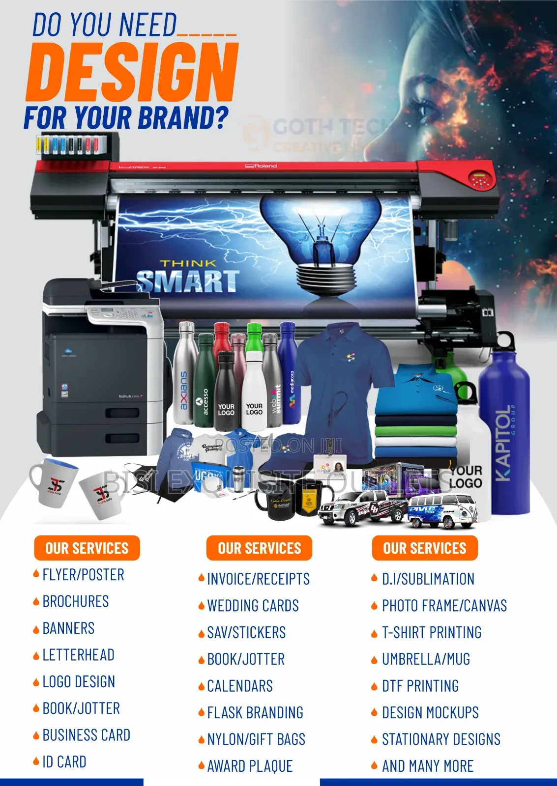 Graphics Designer/Printing Services/It Support Services
