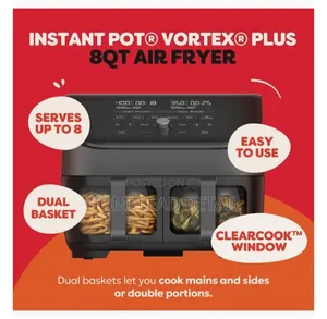Vortex Plus XL 8-in-1 ClearCook Dual Basket Air Fryer