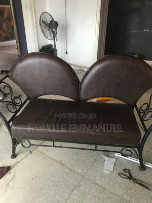 Iron and Leather Chair