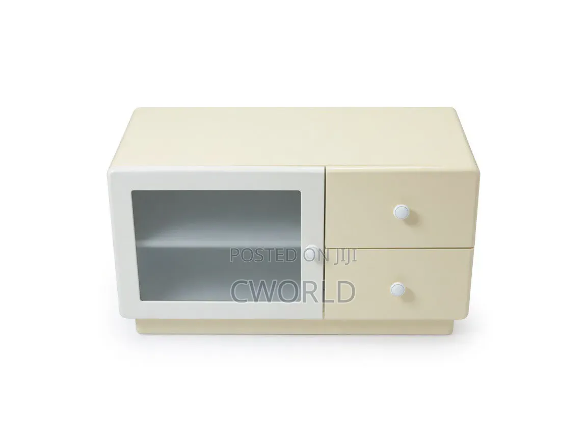 Cream 2-Drawer Display Cabinet - Imported