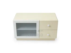 Cream 2-Drawer Display Cabinet - Imported