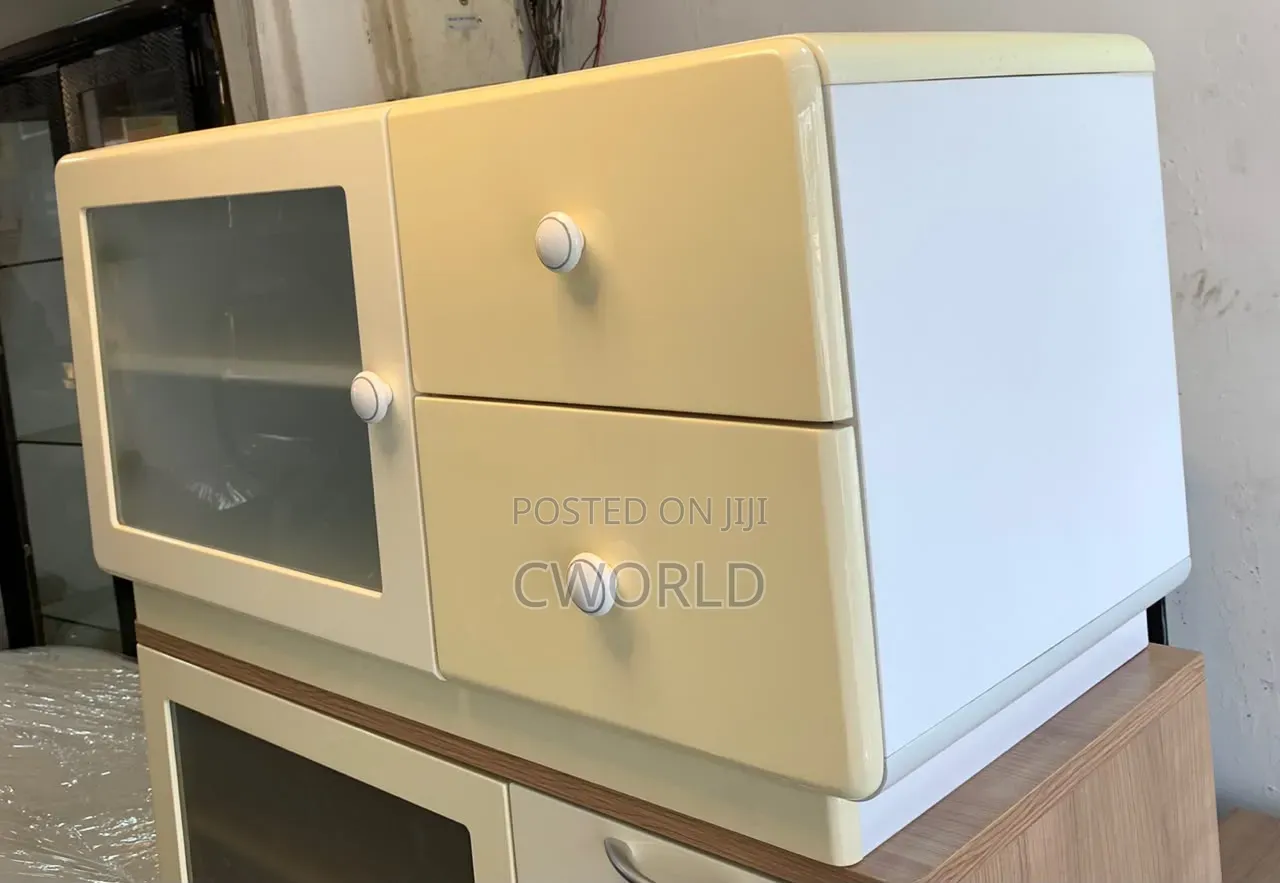 Cream 2-Drawer Display Cabinet - Imported