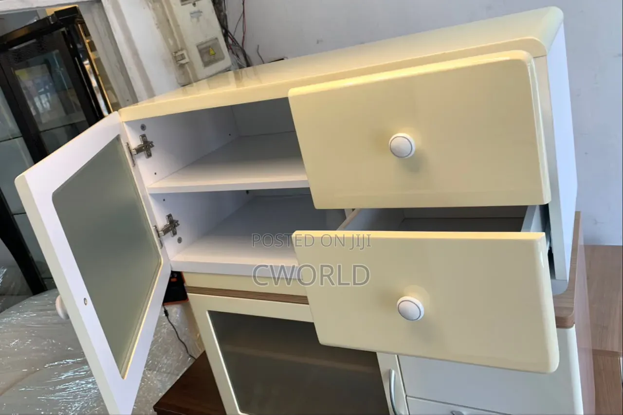 Cream 2-Drawer Display Cabinet - Imported