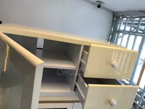 Cream 2-Drawer Display Cabinet - Imported