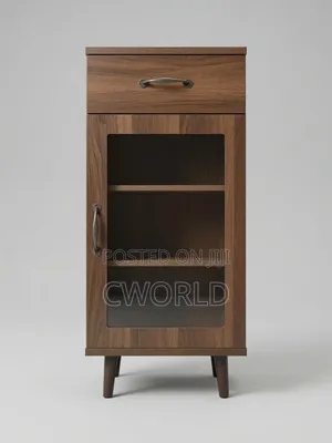 Walnut Wooden Accent Cabinet - Imported