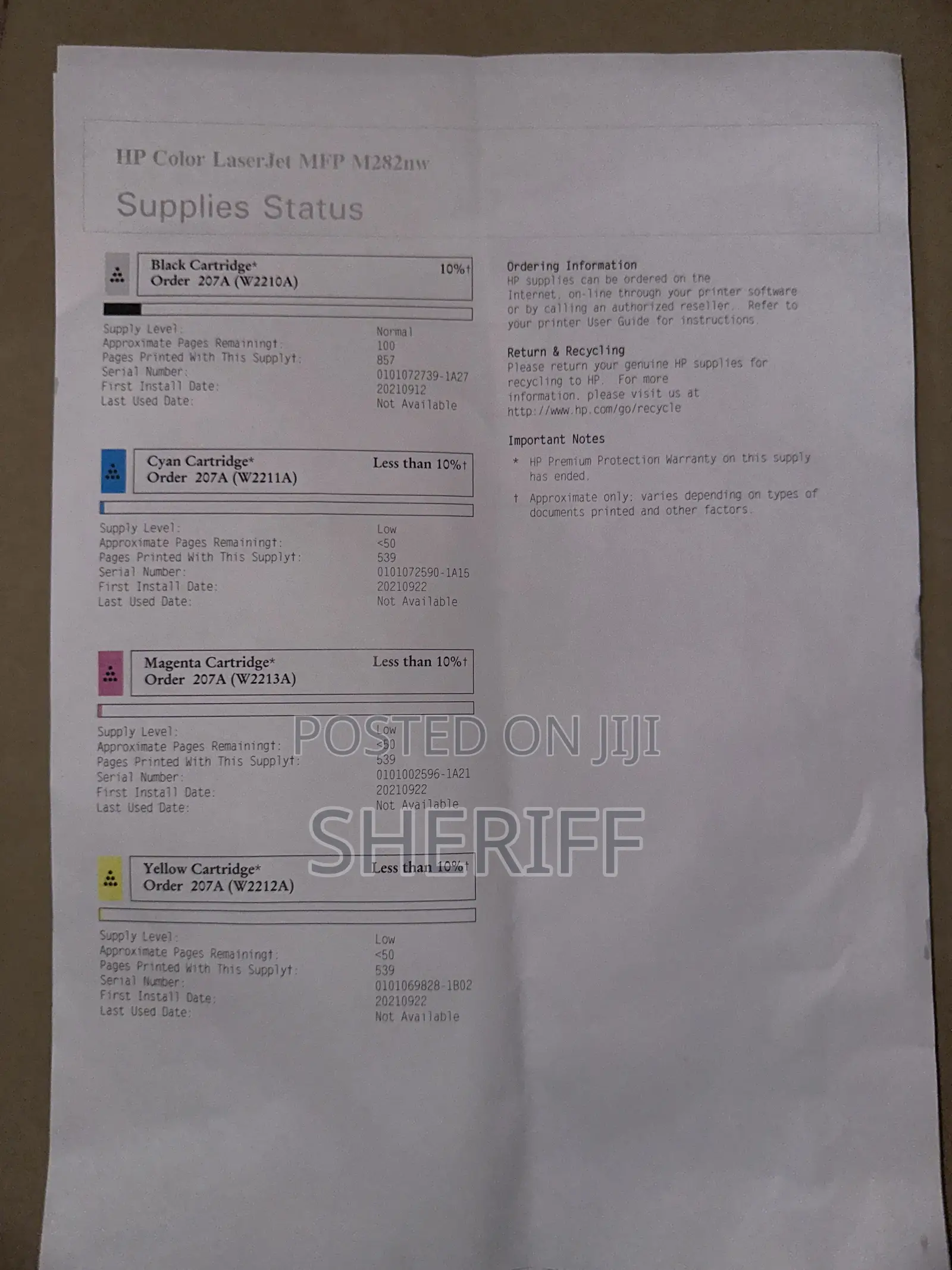 Color LaserJet Pro MFP M282nw