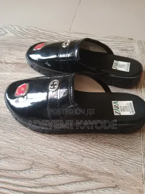 Men's Premium Black Half Shoe Slip-On